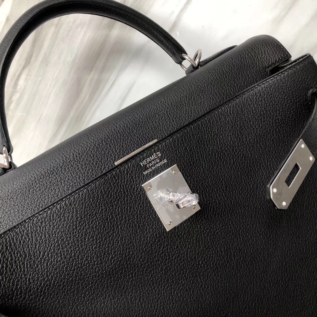 愛馬仕澳門壹號廣場專賣店 Hermes Kelly 32cm CK89黑色 Noir Togo皮