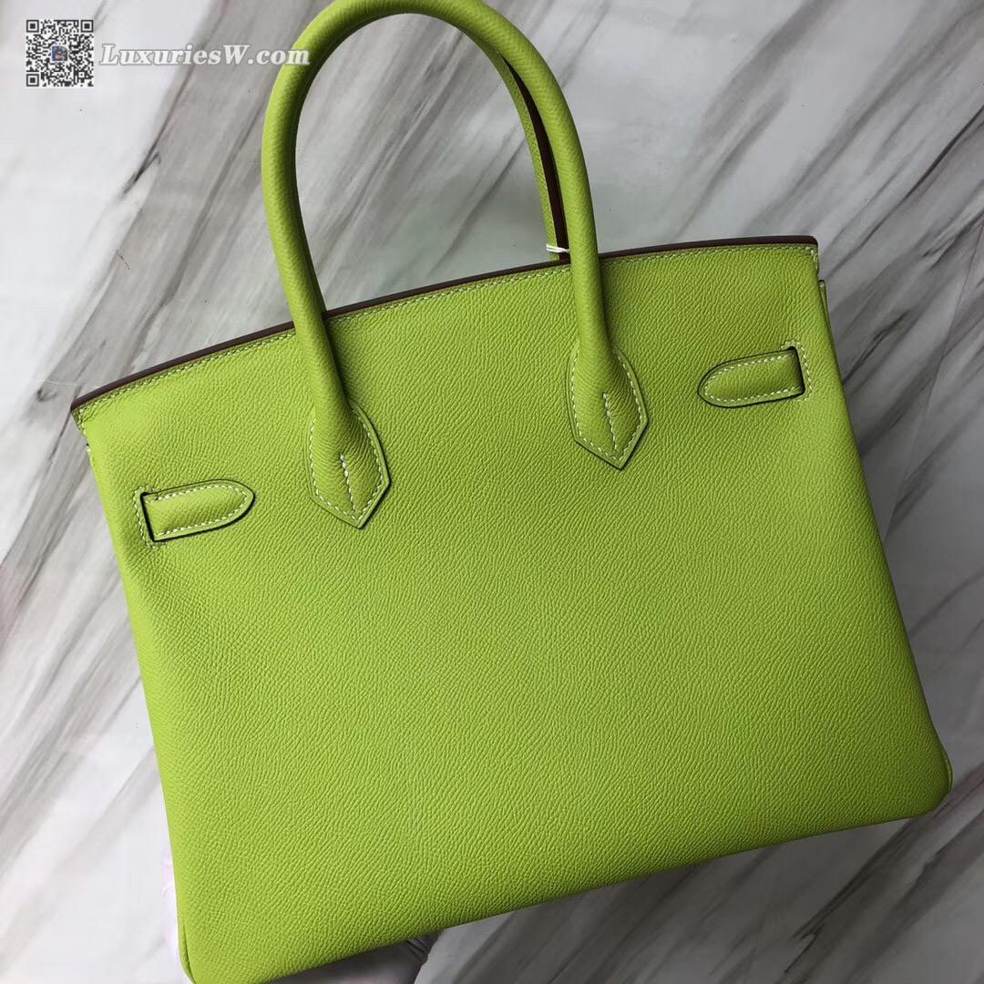 Hermes HSS Birkin 30cm Epsom 6R Kiwf奇異果綠 內拼2Q英國綠 Vert Amclais