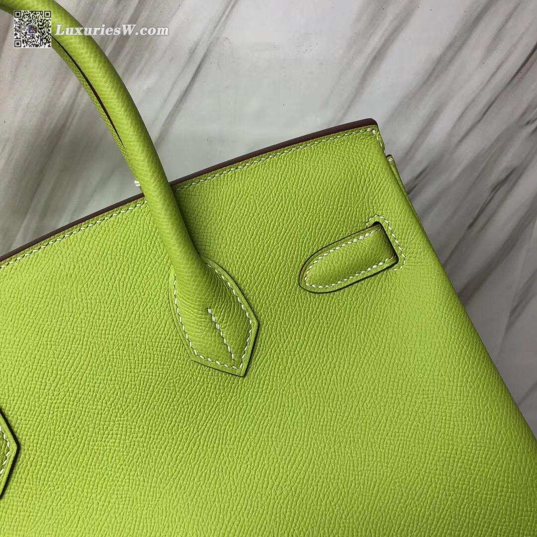 Hermes HSS Birkin 30cm Epsom 6R Kiwf奇異果綠 內拼2Q英國綠 Vert Amclais