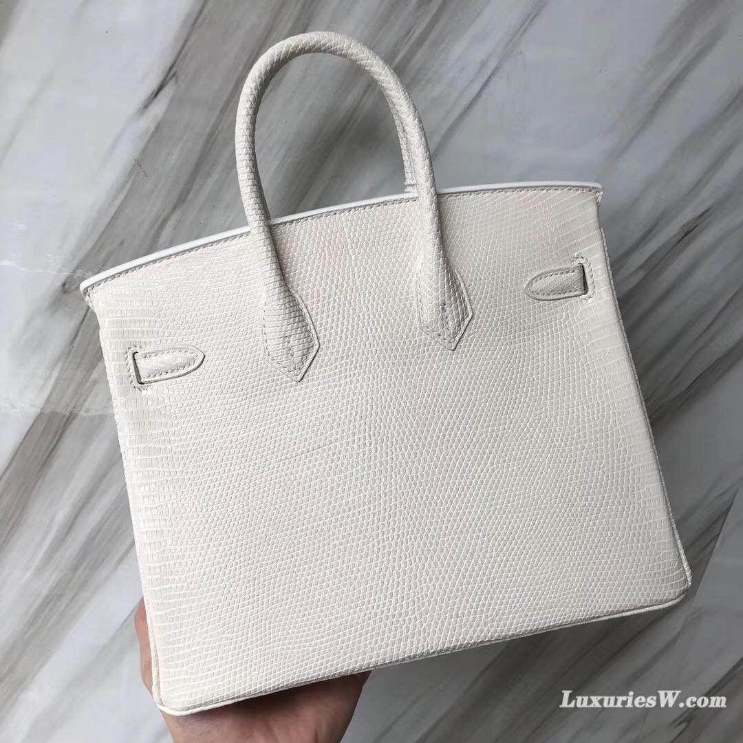 澳門永利皇宮愛馬仕店 Hermes Birkin 25 Lizard蜥蜴皮 8L奶油白 Beton