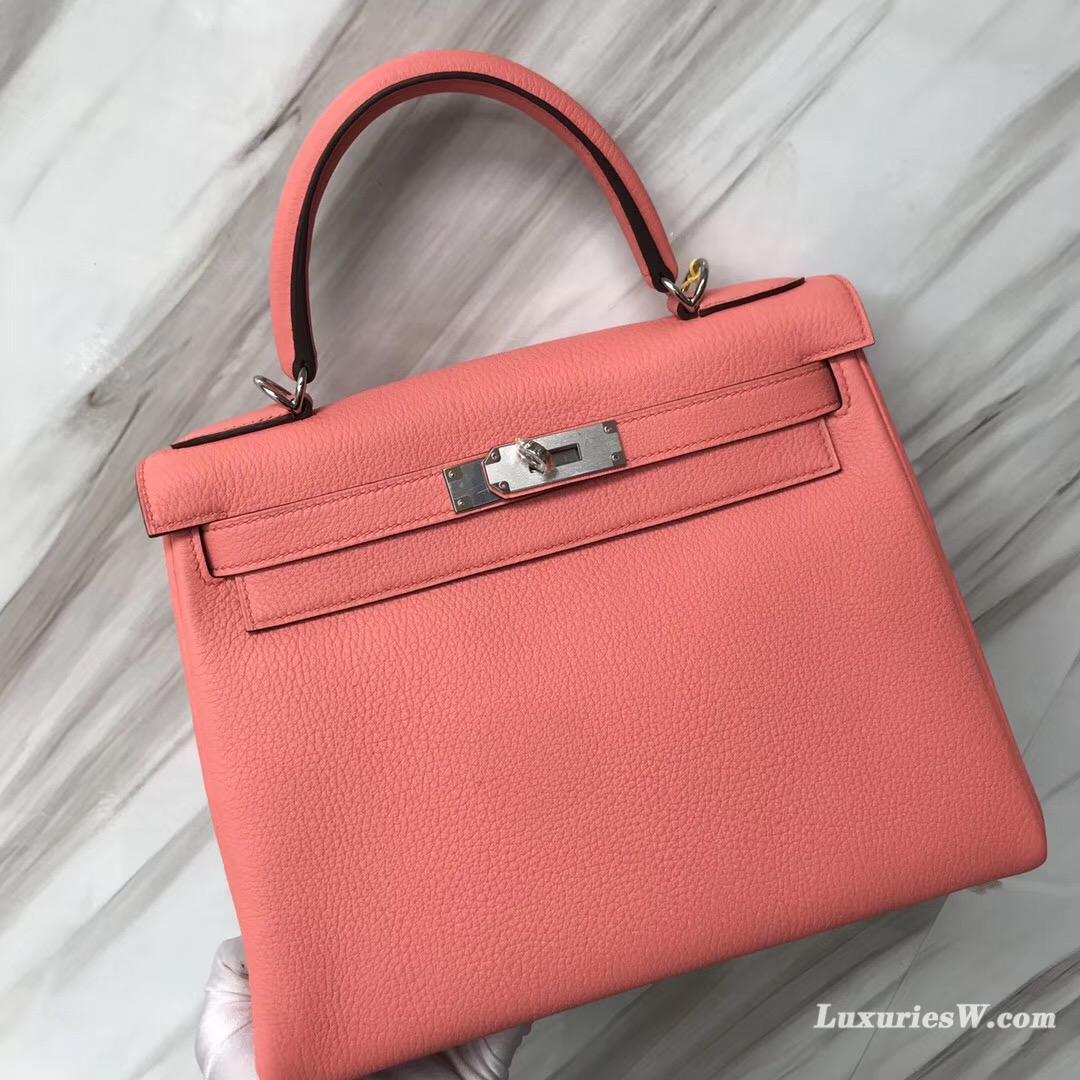 澳門永利皇宮愛馬仕店 Hermes Kelly 28cm 3L 玫瑰茶色 Rose tea Togo小牛皮