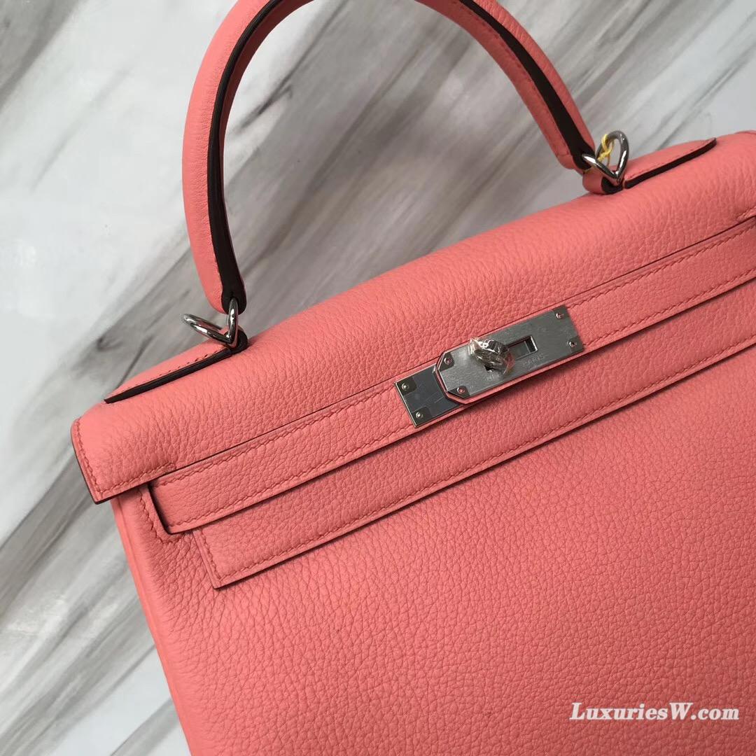 澳門永利皇宮愛馬仕店 Hermes Kelly 28cm 3L 玫瑰茶色 Rose tea Togo小牛皮