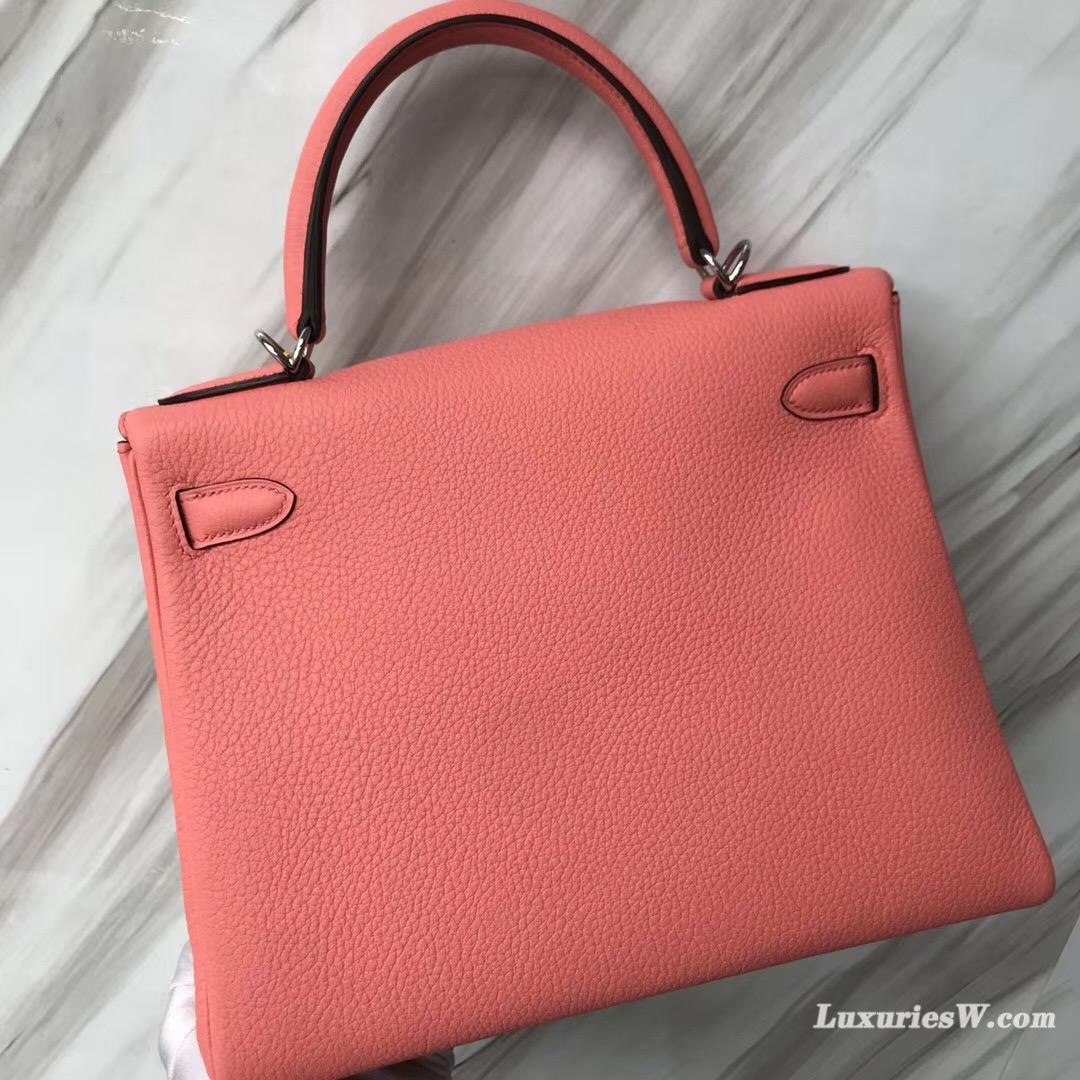 澳門永利皇宮愛馬仕店 Hermes Kelly 28cm 3L 玫瑰茶色 Rose tea Togo小牛皮