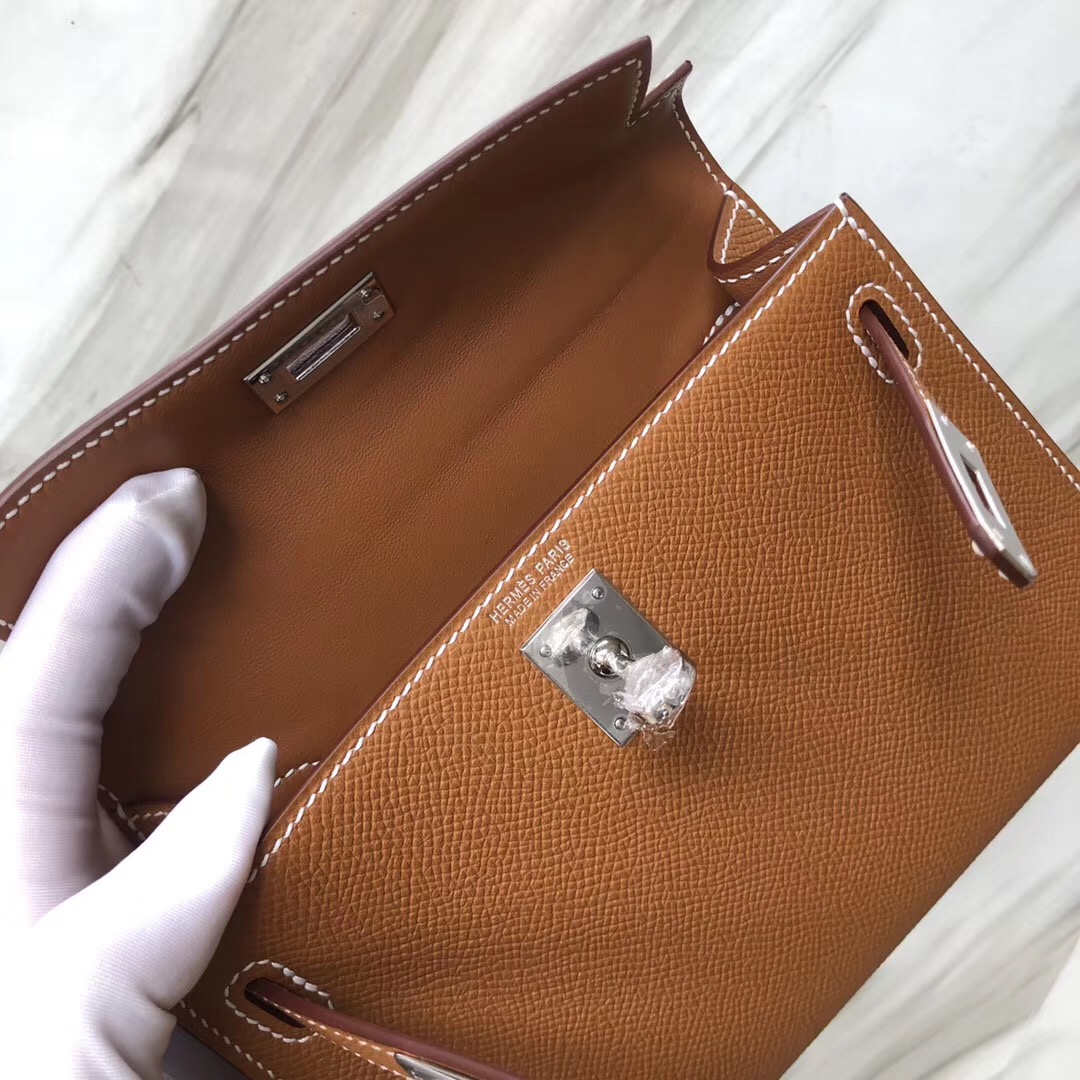 澳洲買愛馬仕有哪些地方 Hermes Mini Kelly II Epsom CK37金棕色 Gold