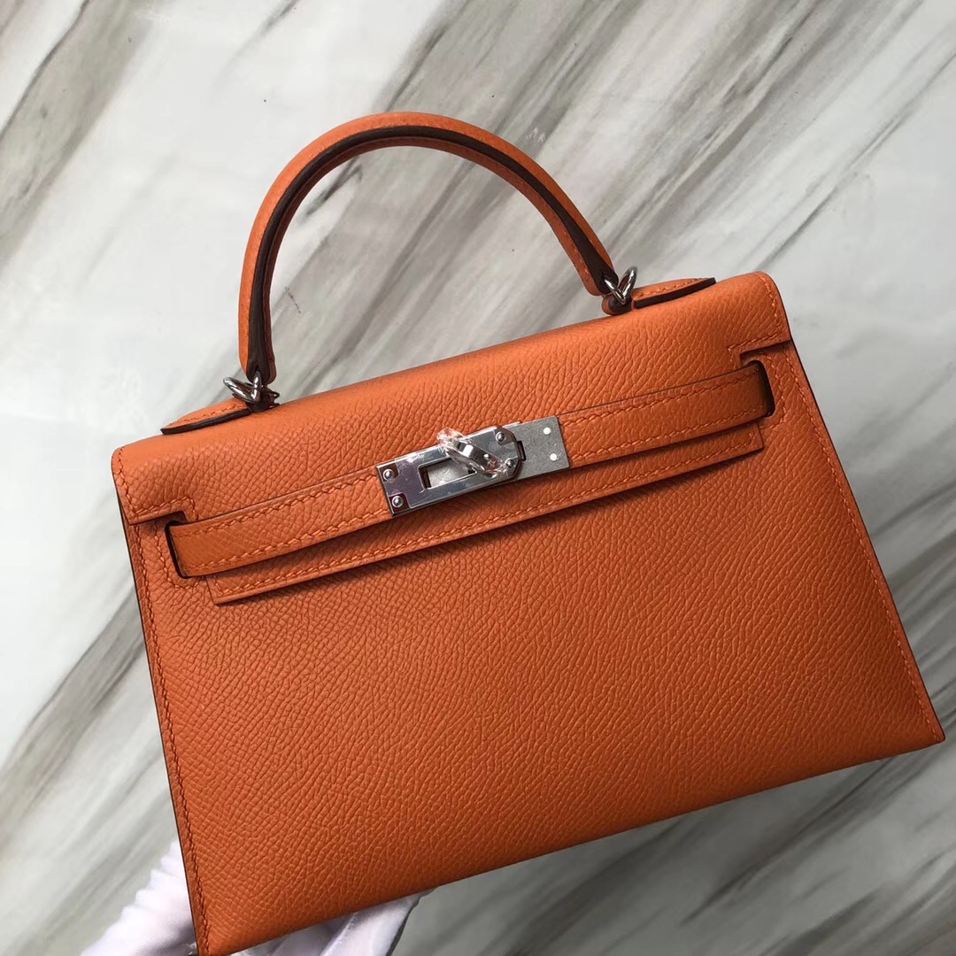 澳大利亞悉尼愛馬仕官網 Hermes Mini Kelly II CK93橙色 orange Epsom