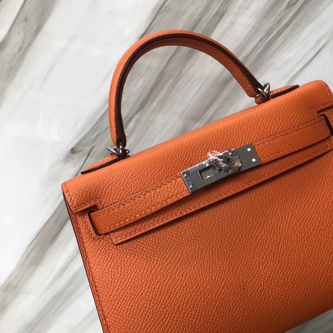 澳大利亞悉尼愛馬仕官網 Hermes Mini Kelly II CK93橙色 orange Epsom