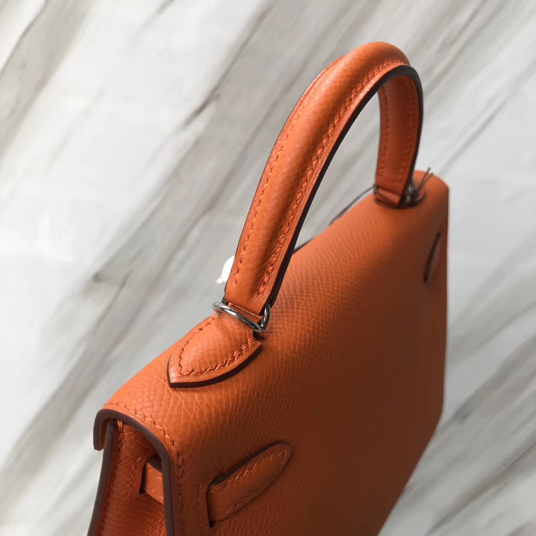 澳大利亞悉尼愛馬仕官網 Hermes Mini Kelly II CK93橙色 orange Epsom