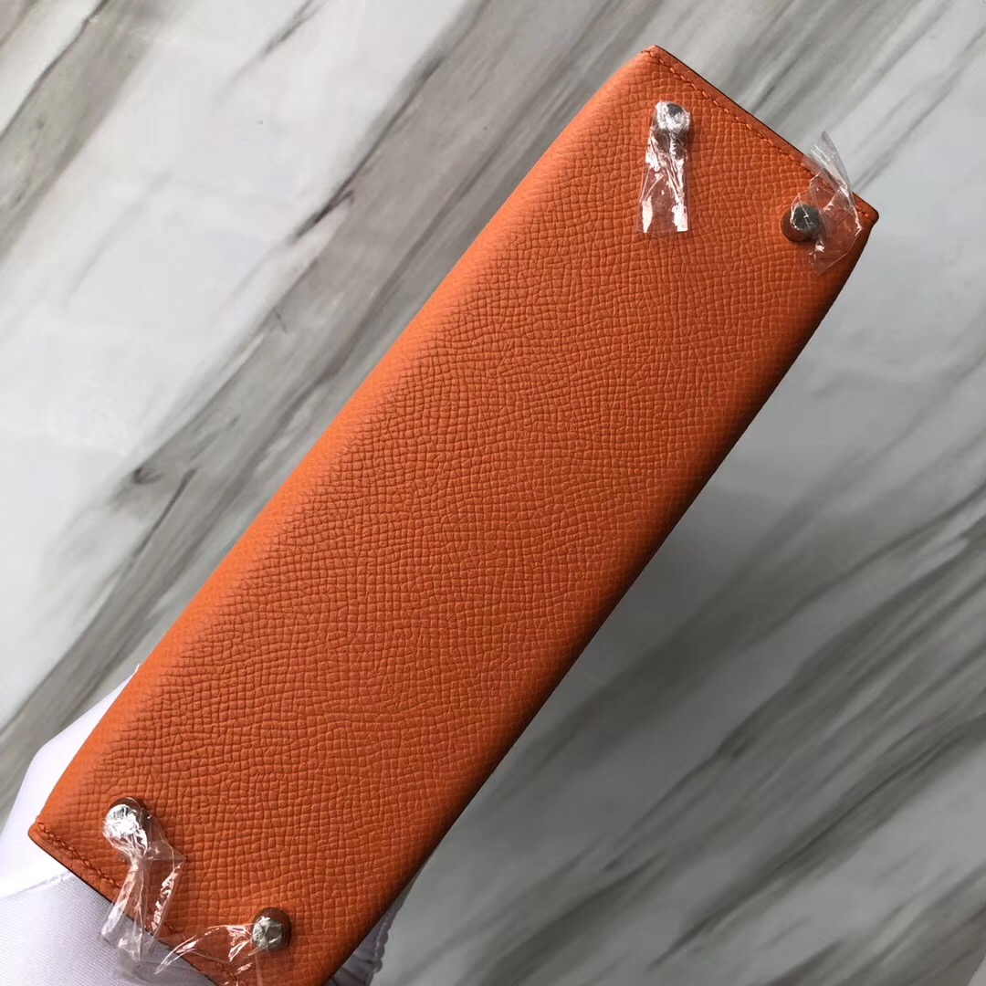 澳大利亞悉尼愛馬仕官網 Hermes Mini Kelly II CK93橙色 orange Epsom