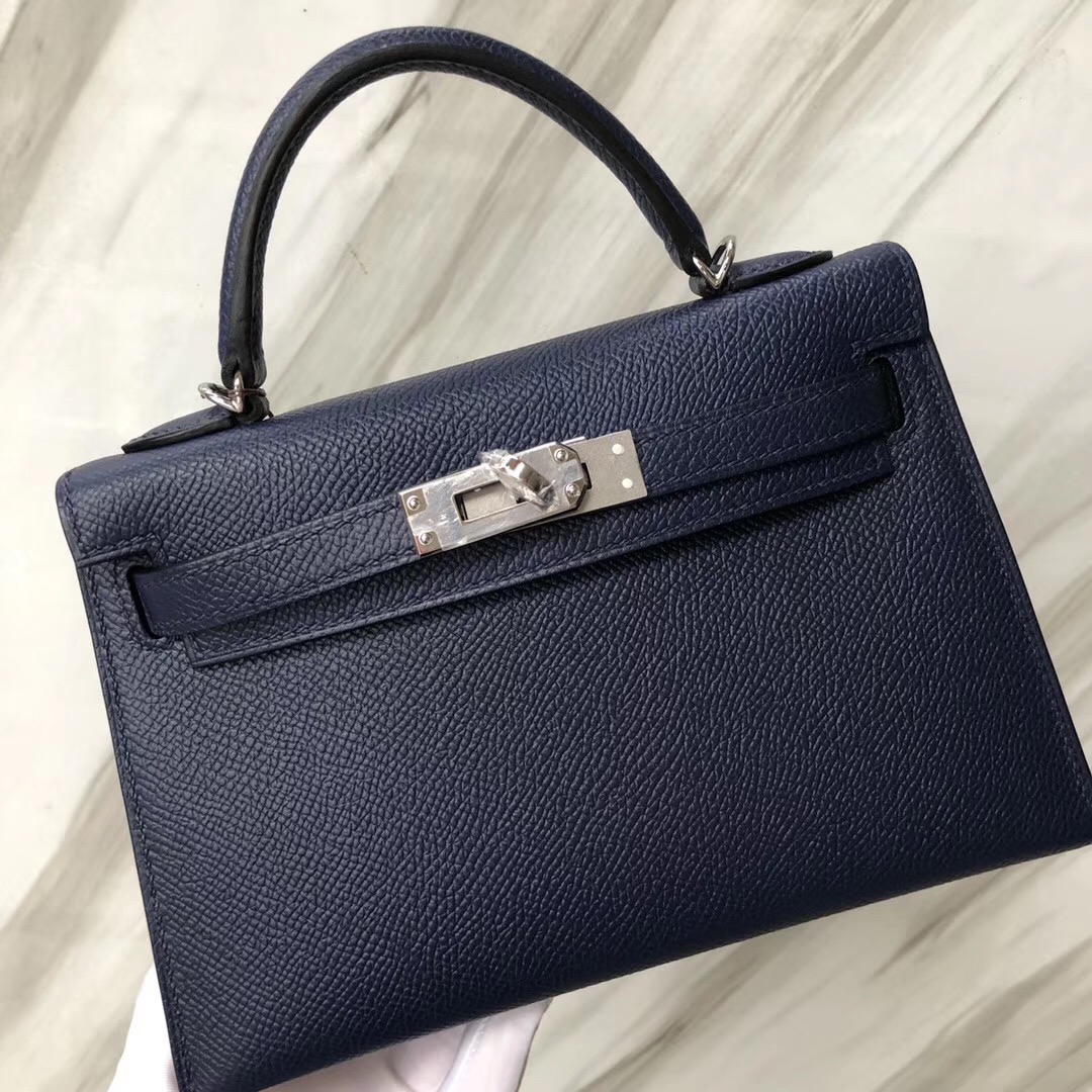 愛馬仕minikelly壹代二代區別 Hermes Mini Kelly II CK73寶石藍Epsom