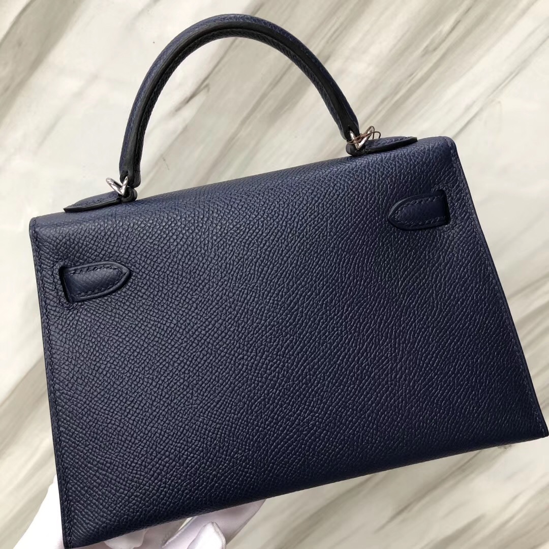 愛馬仕minikelly壹代二代區別 Hermes Mini Kelly II CK73寶石藍Epsom