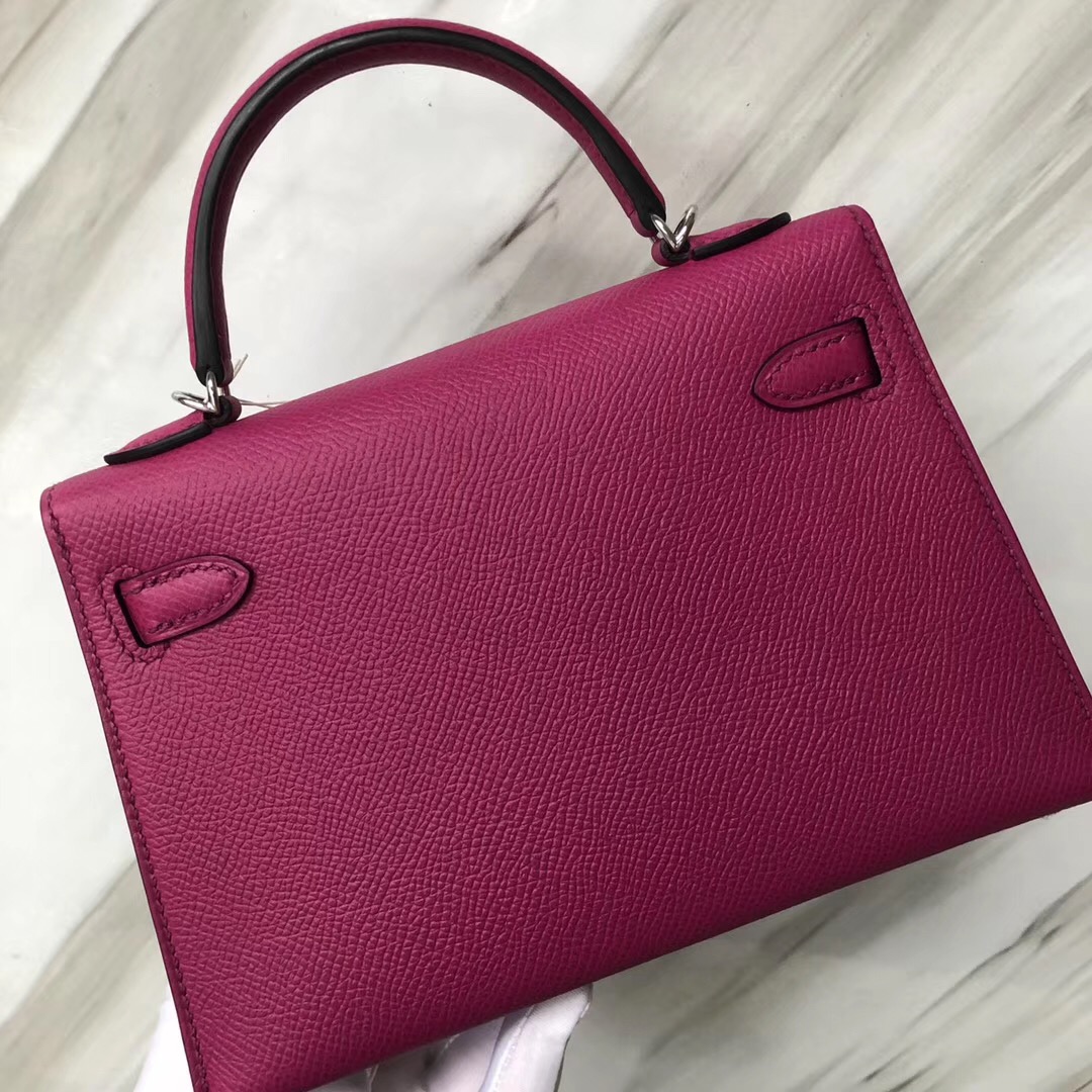 新加坡愛馬仕Hermes Mini Kelly 二代 Epsom L3玫瑰紫 Rose Purple
