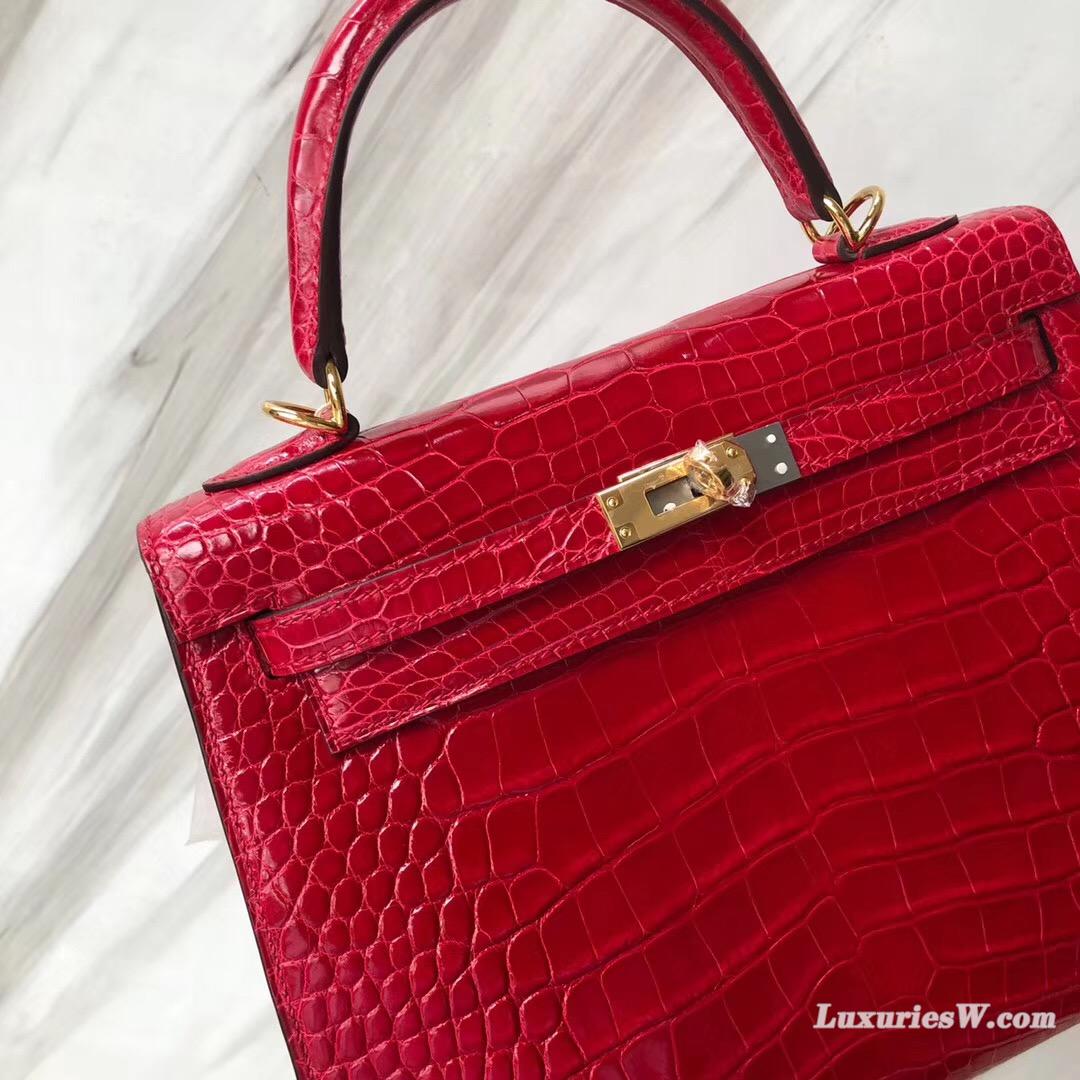 愛馬仕臺北專賣店 Taiwan Hermes Kelly 25 3M中國紅 China Red美洲鱷