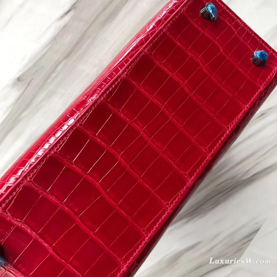 愛馬仕臺北專賣店 Taiwan Hermes Kelly 25 3M中國紅 China Red美洲鱷