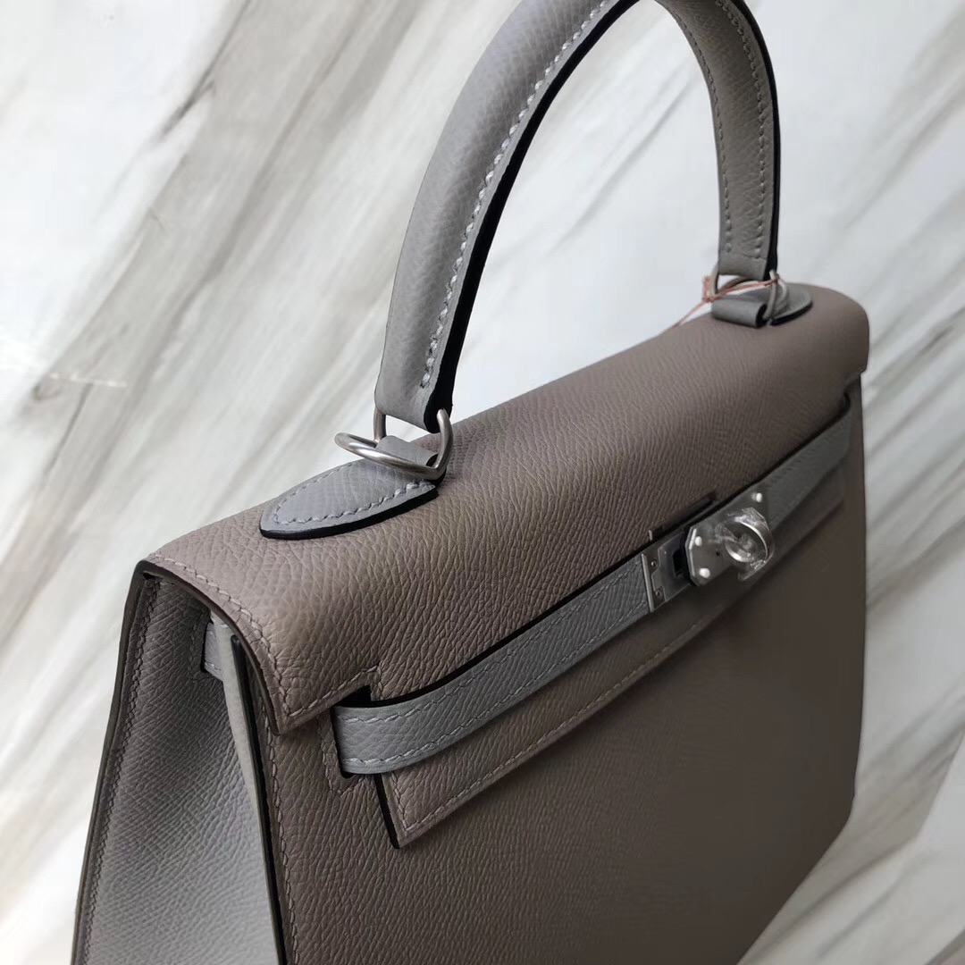 Hermès HSS Kelly 25cm Epsom M8 Griss Asphalte瀝青灰/4Z Griss Mouette海鷗灰