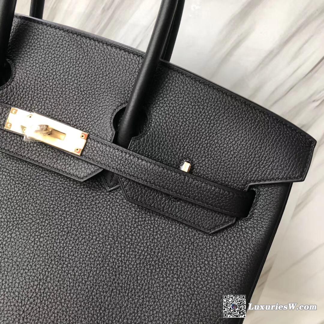 Hermès Birkin 35cm togo Ebene GHW CK89 Black 黑色 Noir 金扣