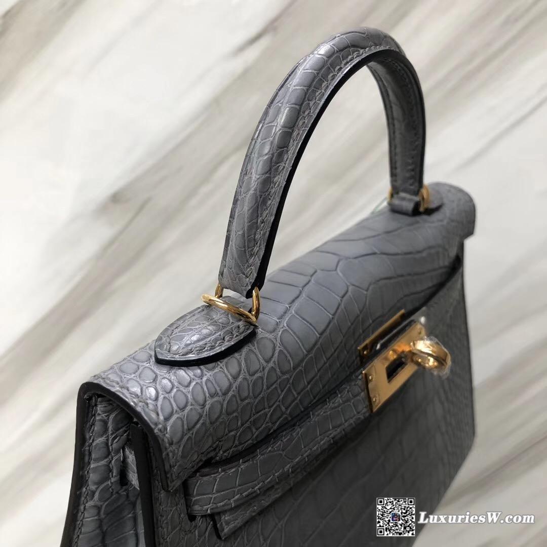 愛馬仕香港專賣店 Hermes Mini Kelly II Price M8慕斯灰 霧面方塊 美洲