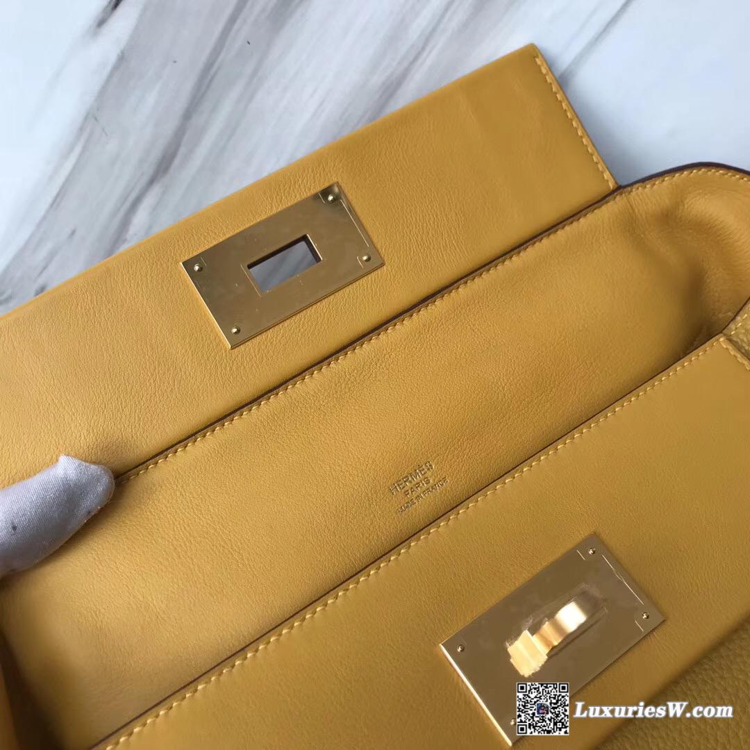 Hermes Bag Kelly 24/24 29cm Maurice/Swift/9D Jaune Amber 琥珀黃