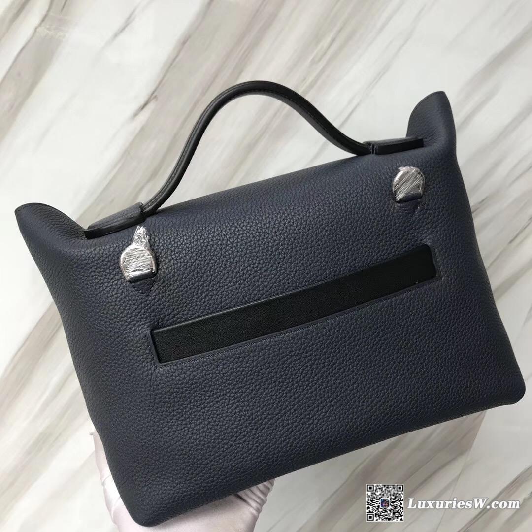 香港中環愛馬仕地址 New Hermès Bag Kelly 24/24 29cm 2Z午夜藍 Blue nuit