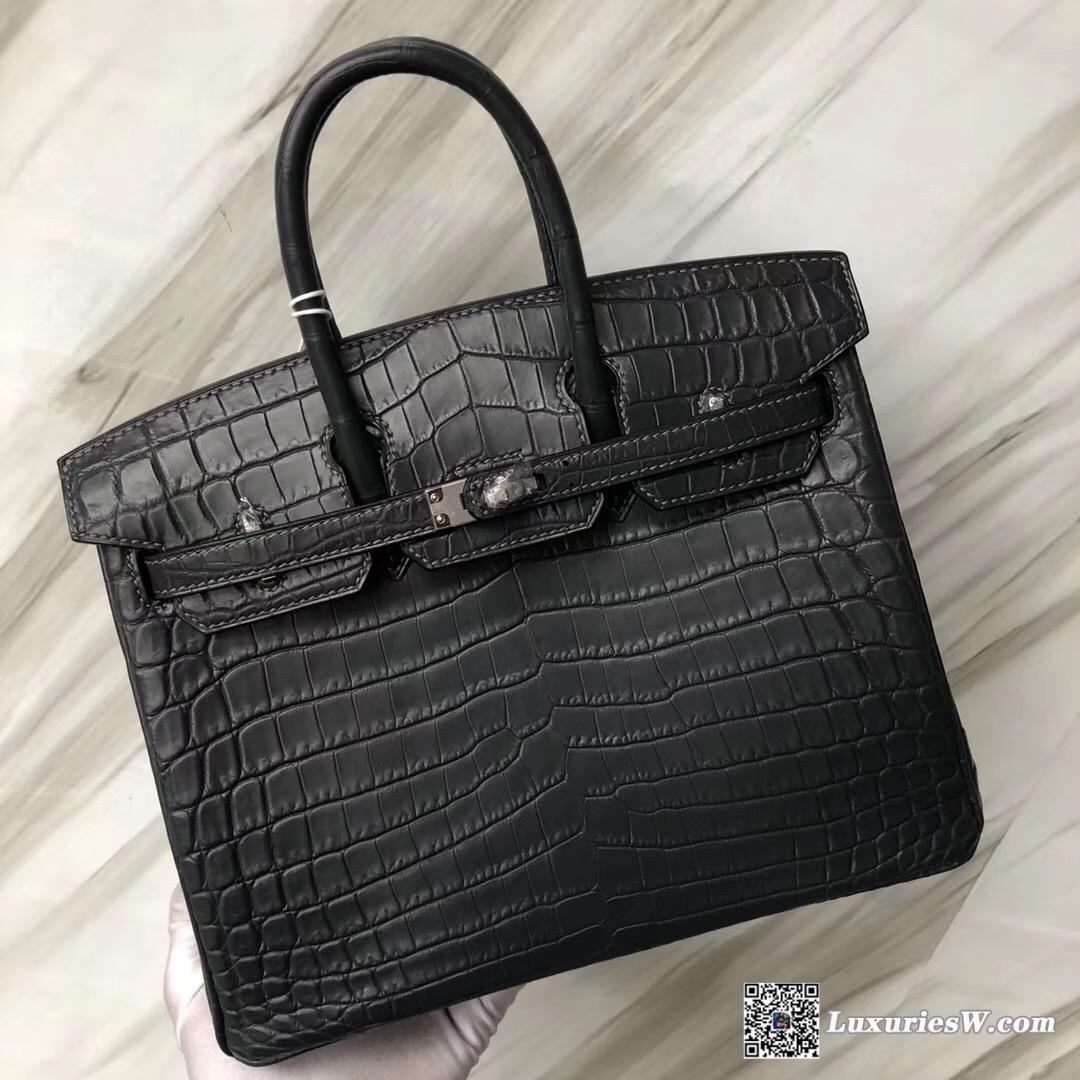 愛馬仕鉑金包 Hermes Birkin 25cm CK88石墨灰 Graphite 尼羅鱷 nilo crocodile