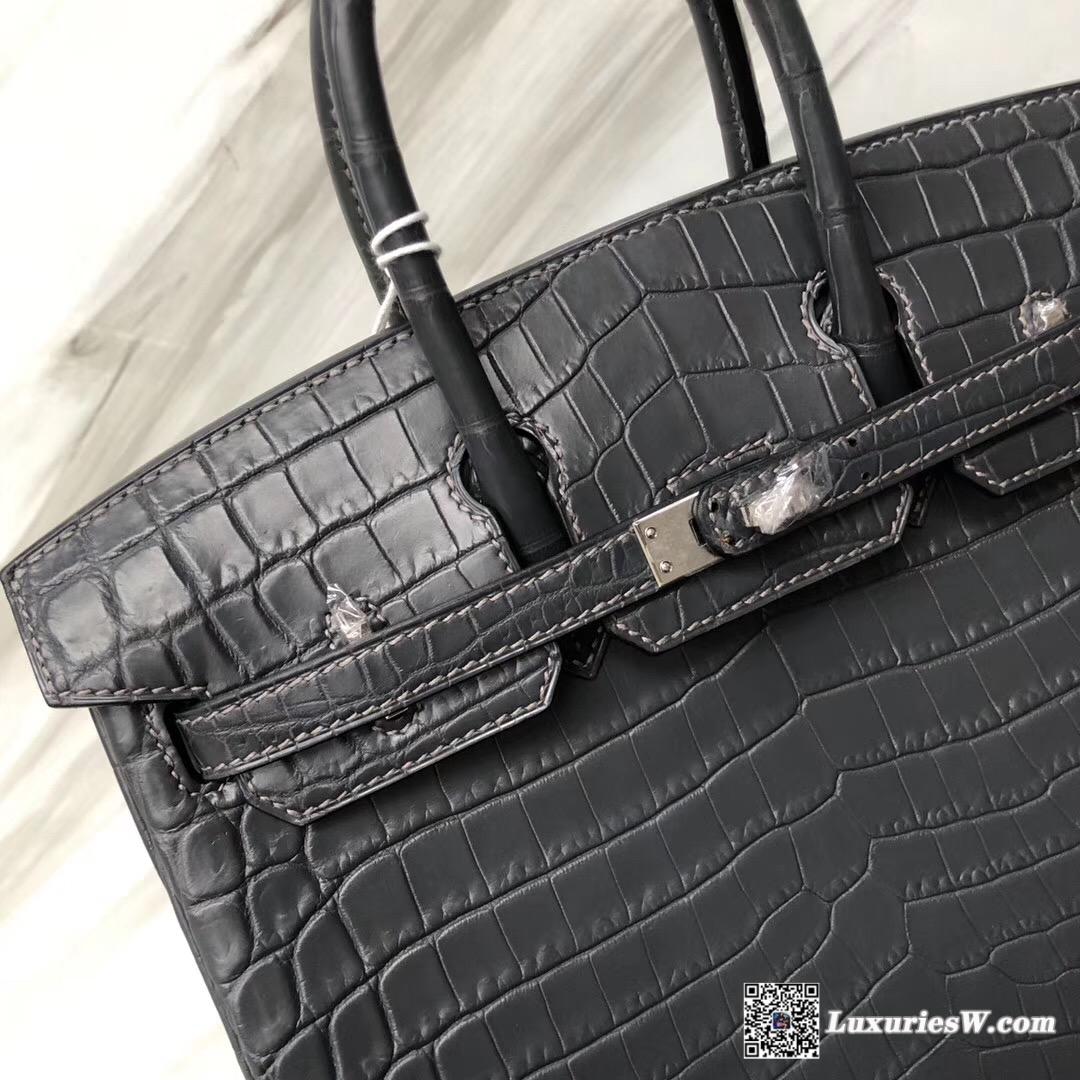 愛馬仕鉑金包 Hermes Birkin 25cm CK88石墨灰 Graphite 尼羅鱷 nilo crocodile