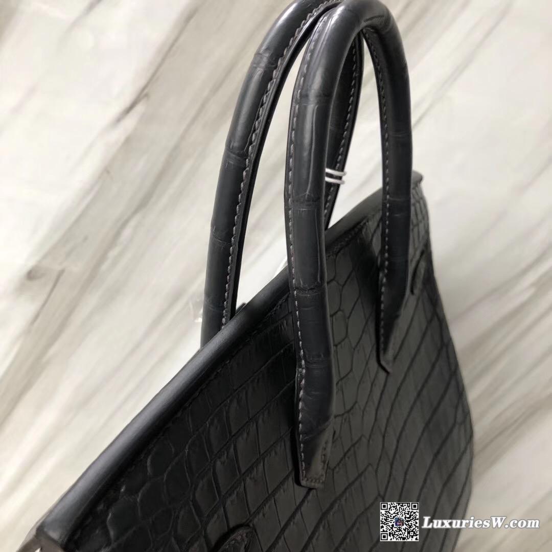 愛馬仕鉑金包 Hermes Birkin 25cm CK88石墨灰 Graphite 尼羅鱷 nilo crocodile