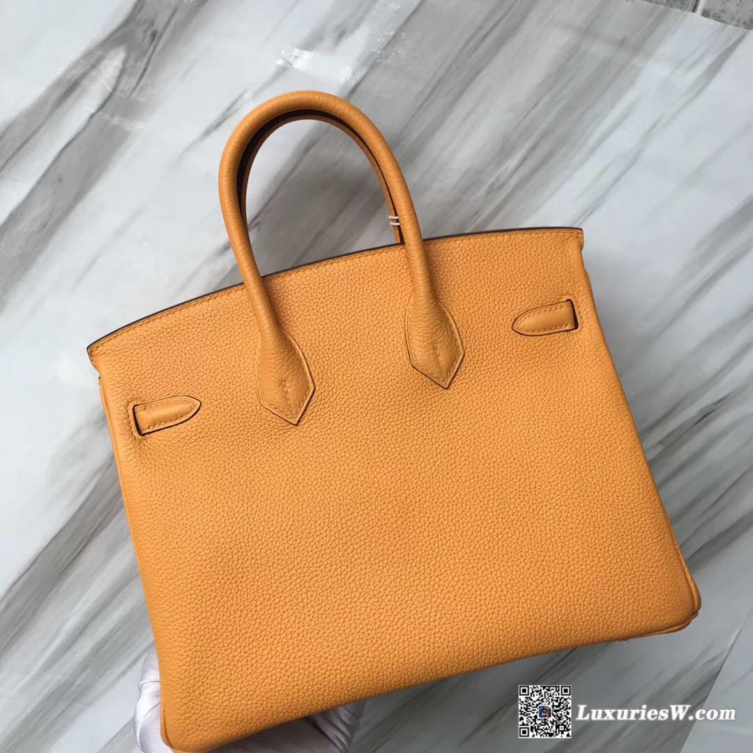 香港愛馬仕專賣店 太古廣場 Hermes Birkin 25cm i9杏黃色 Apricot Togo