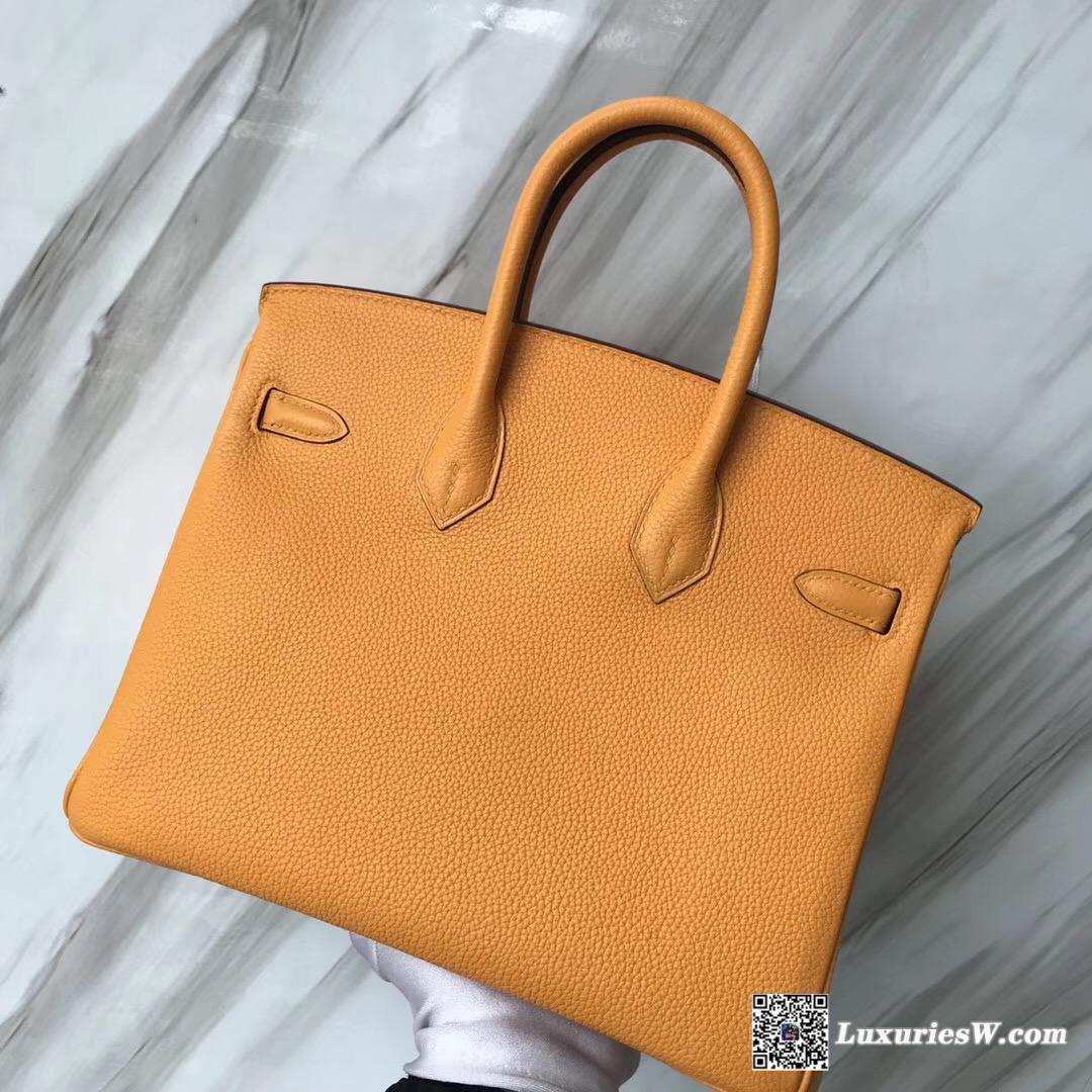 香港愛馬仕專賣店 太古廣場 Hermes Birkin 25cm i9杏黃色 Apricot Togo