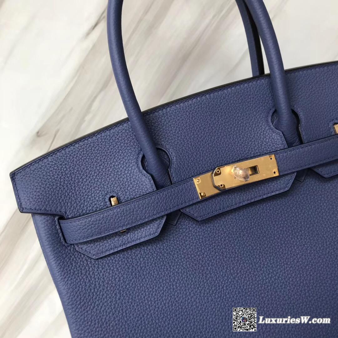 愛馬仕臺北專門店 Hermes Birkin 30cm 7E明藍色 Blue Brighton Togo皮