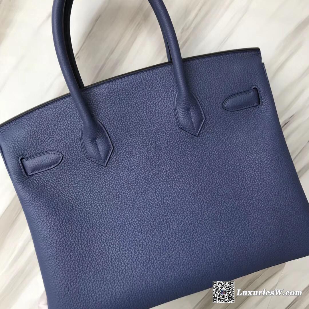 愛馬仕臺北專門店 Hermes Birkin 30cm 7E明藍色 Blue Brighton Togo皮