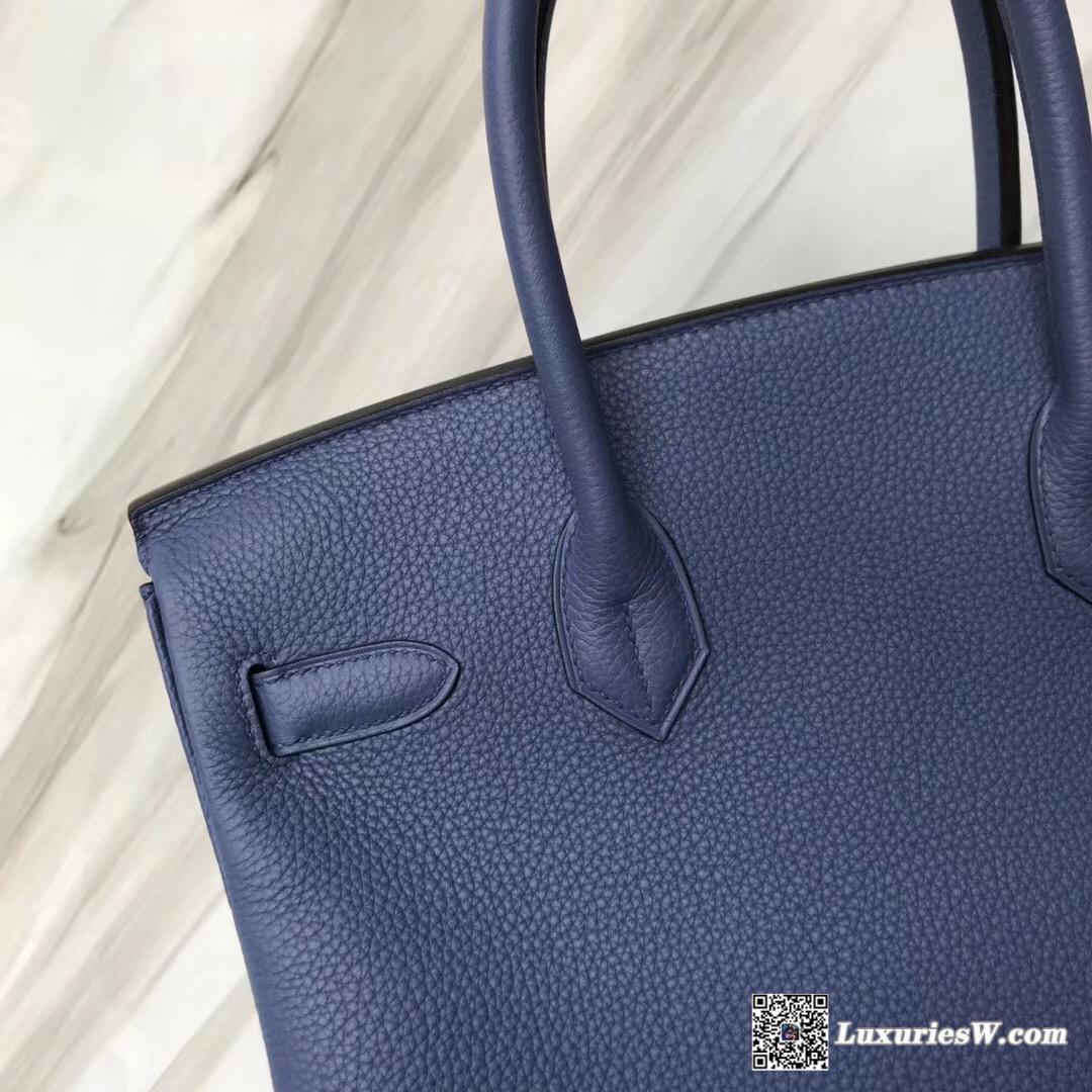 愛馬仕臺北專門店 Hermes Birkin 30cm 7E明藍色 Blue Brighton Togo皮