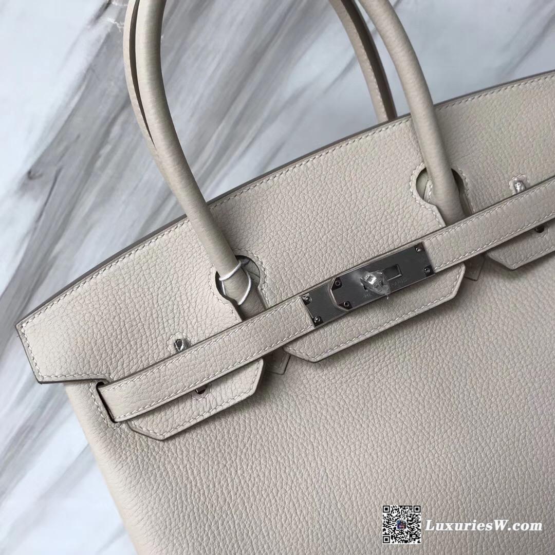 臺北愛馬仕專門店 Hermes Birkin 30cm Togo CK10 奶昔白 Craie