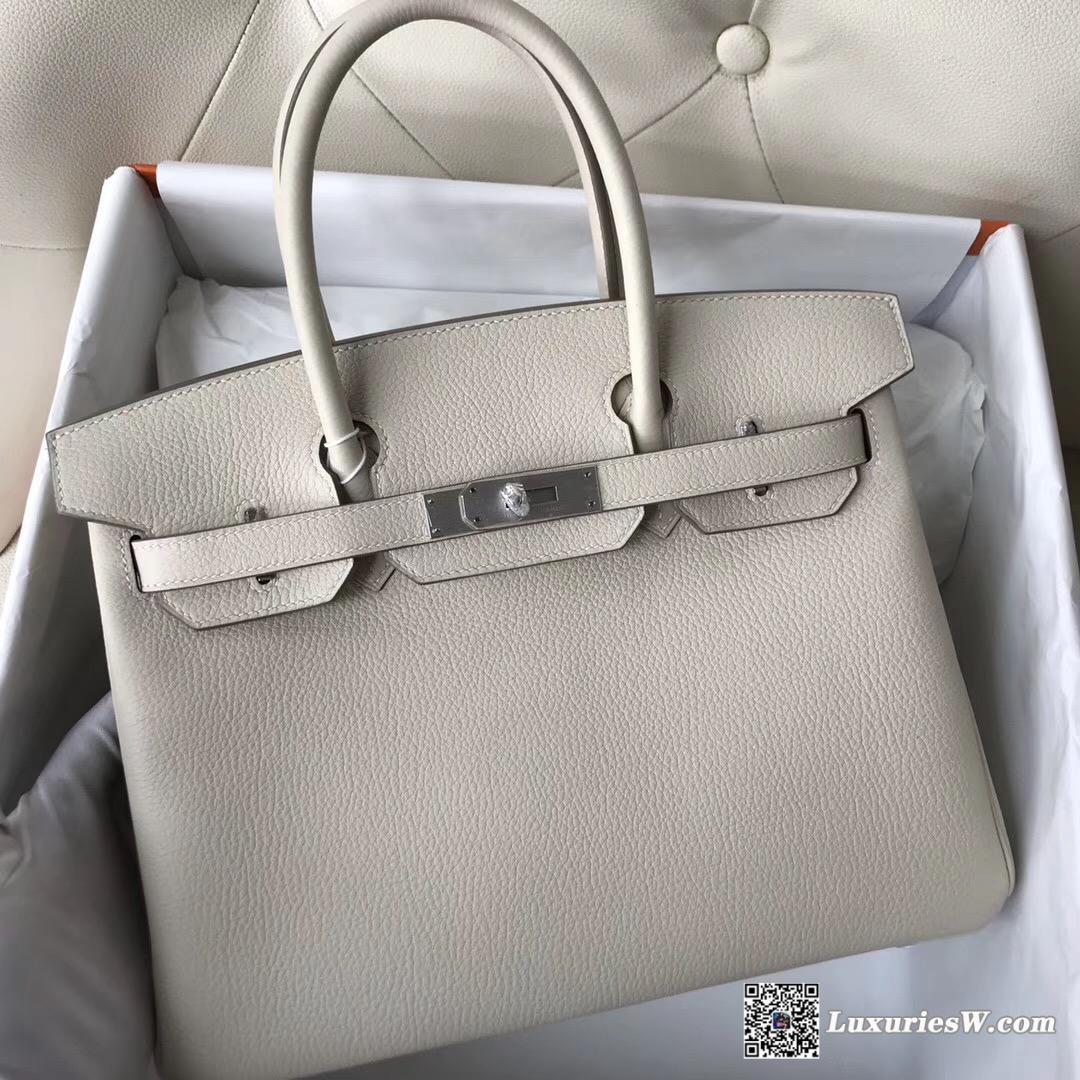 臺北愛馬仕專門店 Hermes Birkin 30cm Togo CK10 奶昔白 Craie