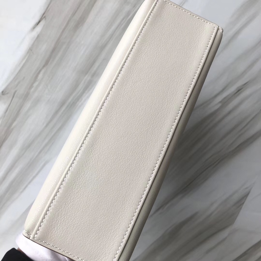 Hong Kong Hermès MiniKelly pochette CK80 Pearl Grey 珍珠灰 Swift calfskin