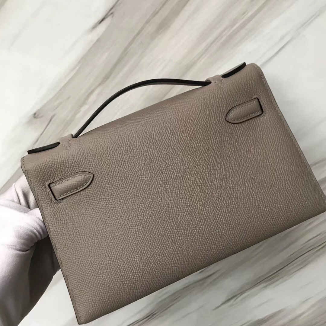 Hermès MiniKelly壹代 pochette Epsom M8沥青灰 Griss Asphalte