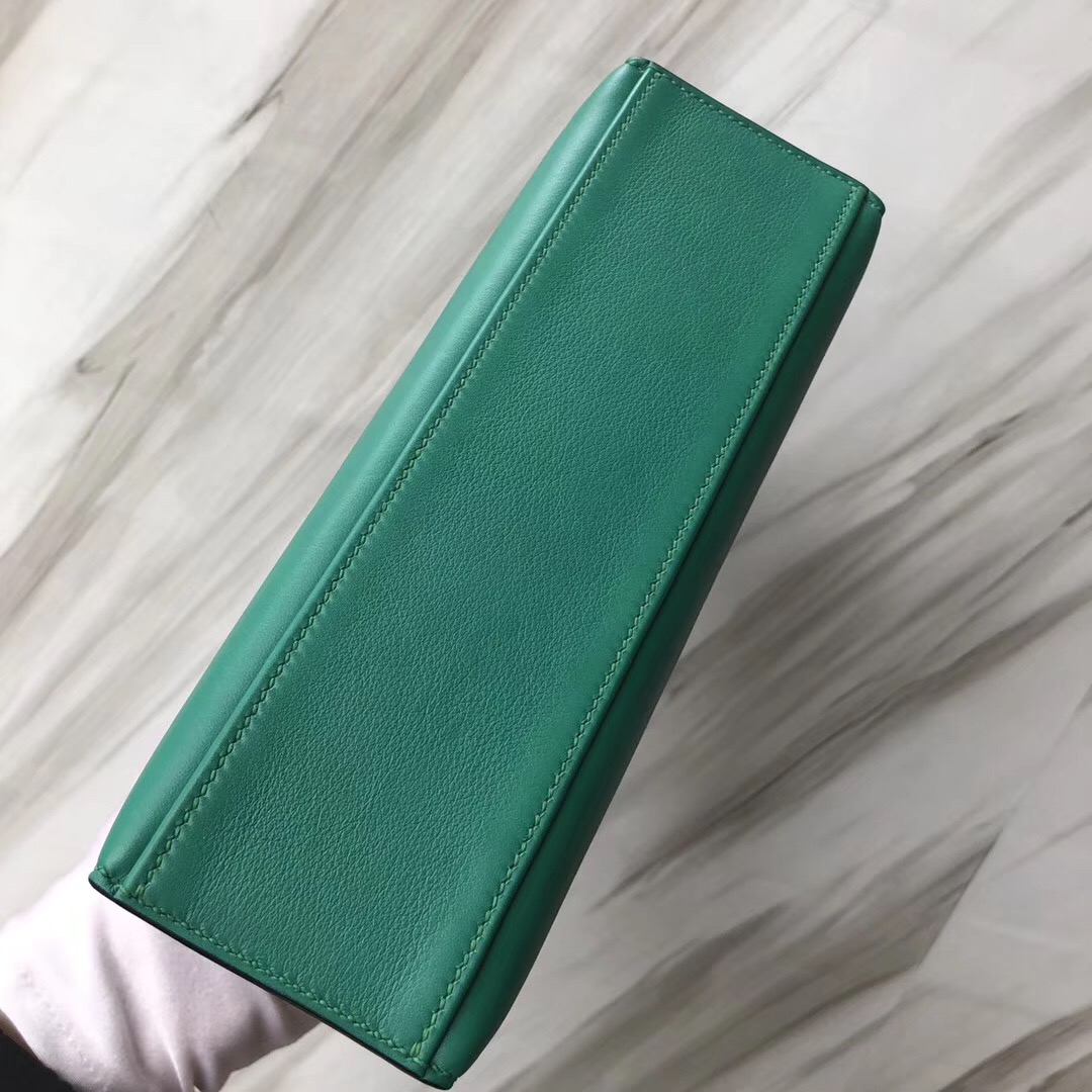 Hermès MiniKelly壹代 pochette U4 vert vertigo 絲絨綠 Swift calfskin