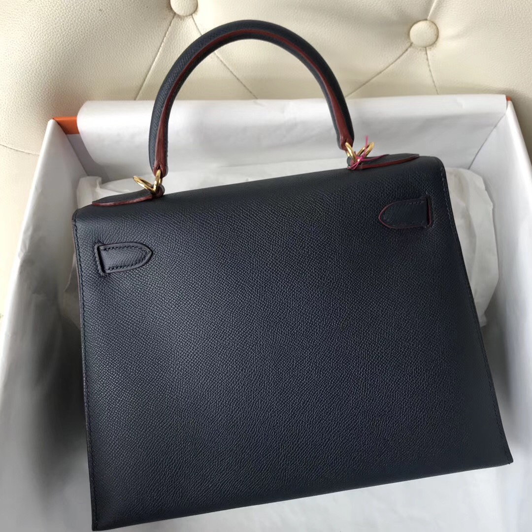 臺北愛馬仕凱莉包圖價格 Hermès Kelly Bag 28cm CK76深海藍 Blue indigo