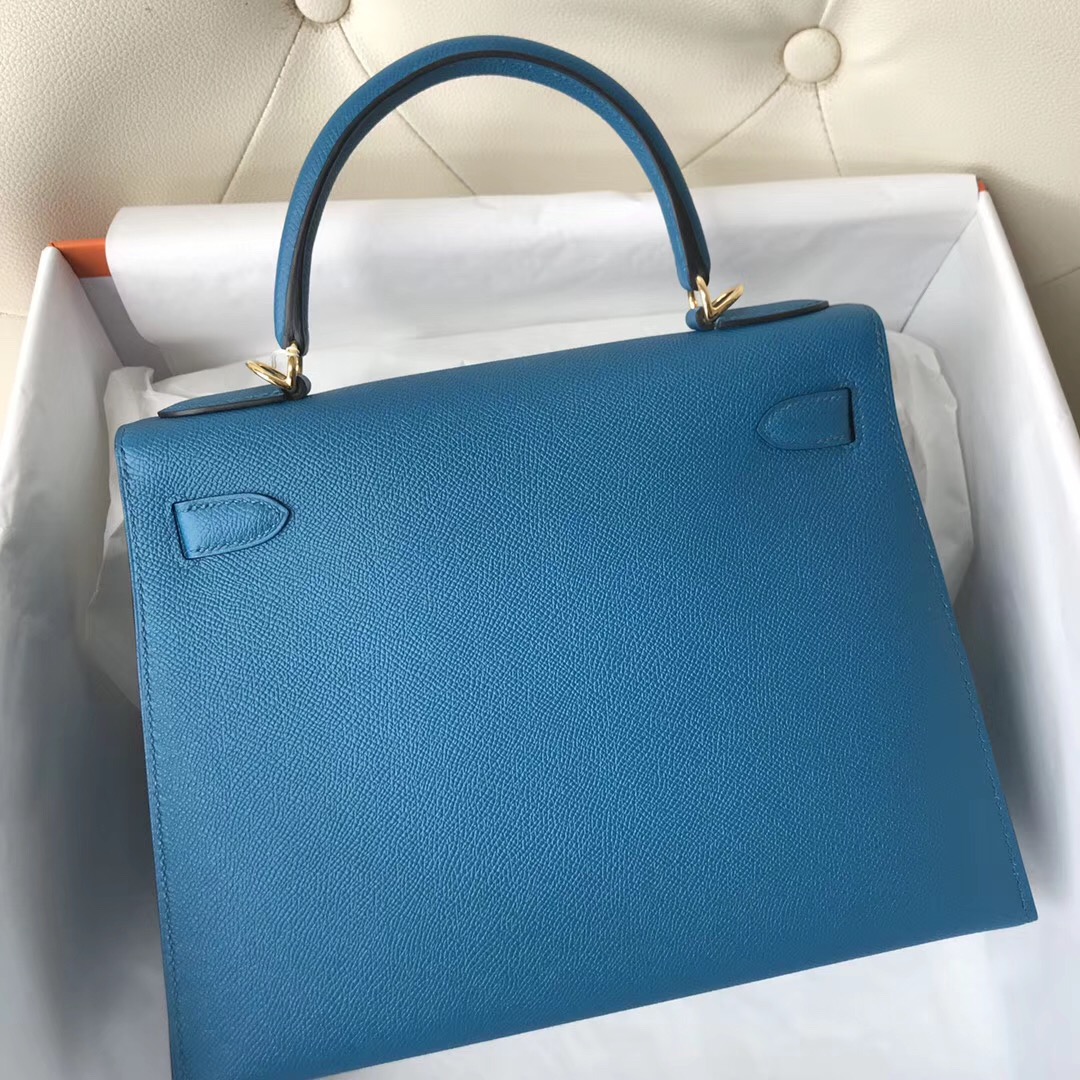 Taoyuan Hermès Kelly 28cm 7W伊茲密爾藍 Blue izmir Epsom 金扣