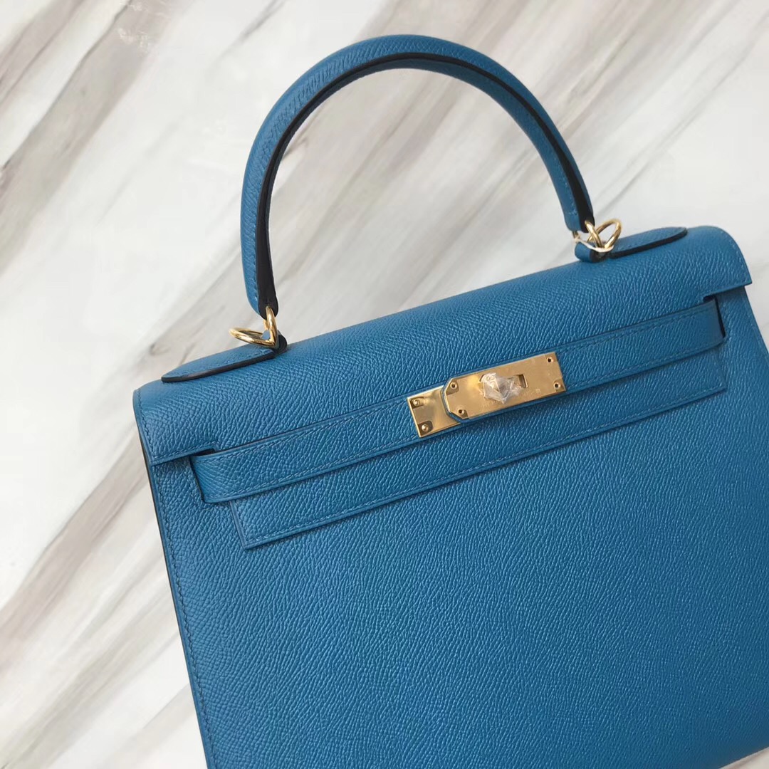 Taoyuan Hermès Kelly 28cm 7W伊茲密爾藍 Blue izmir Epsom 金扣