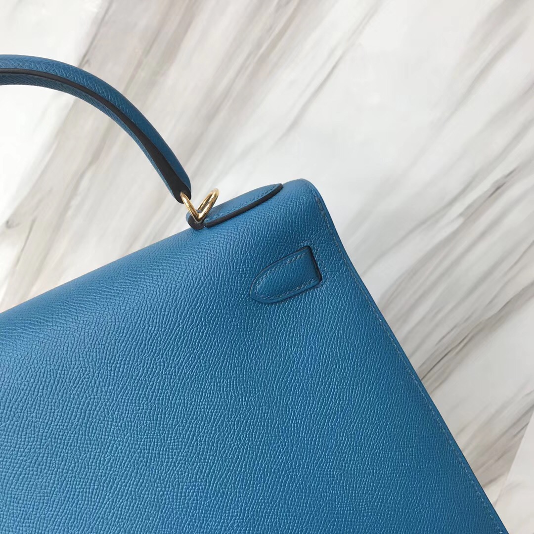 Taoyuan Hermès Kelly 28cm 7W伊茲密爾藍 Blue izmir Epsom 金扣