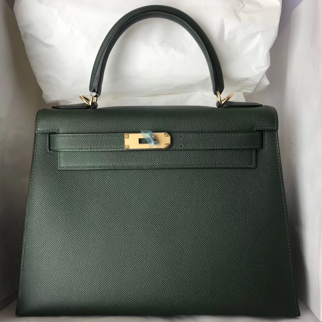 Hermes Kelly Bags 28cm 2Q英國綠 Vert Anglais Epsom