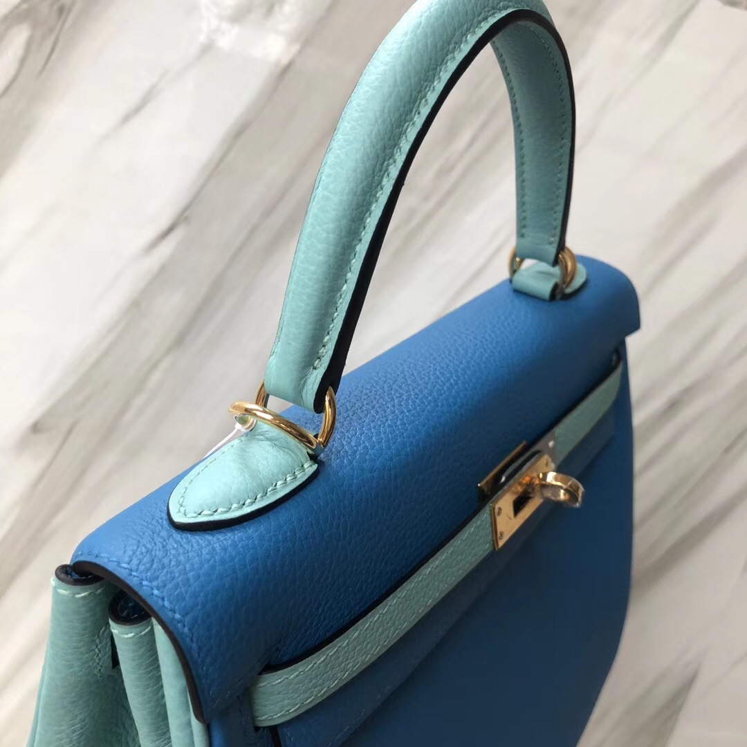 Hermès HSS Kelly 25cm Epsom B3 Blue Zanzibar /3P Blue Atoll