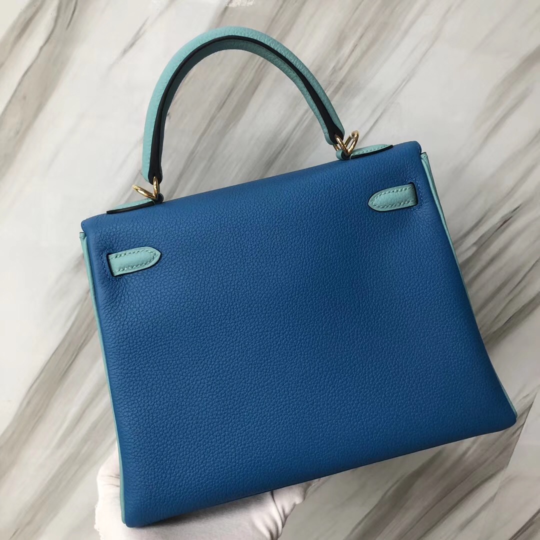 Hermès HSS Kelly 25cm Epsom B3 Blue Zanzibar /3P Blue Atoll