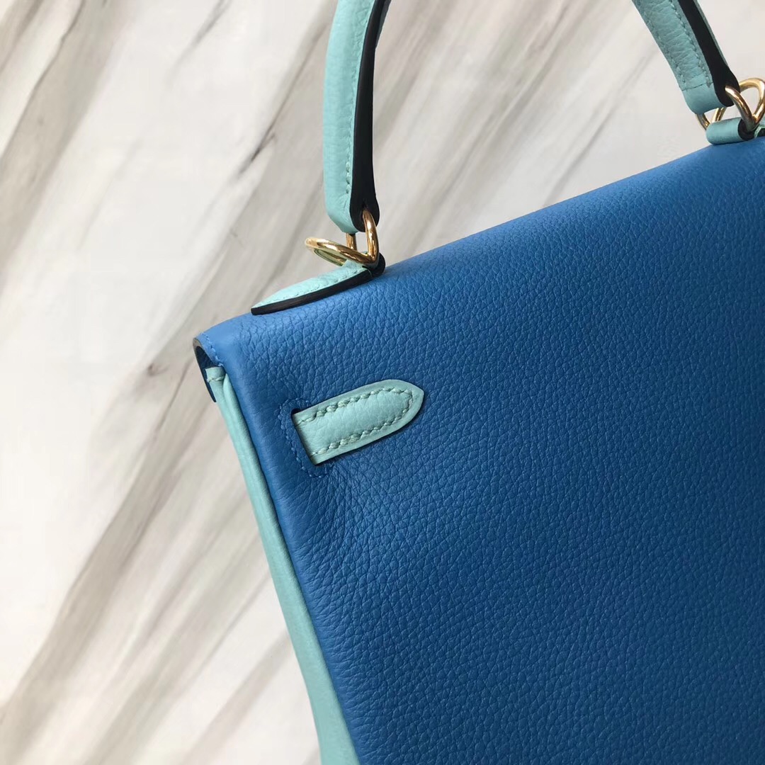 Hermès HSS Kelly 25cm Epsom B3 Blue Zanzibar /3P Blue Atoll