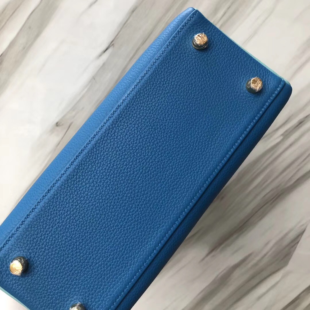 Hermès HSS Kelly 25cm Epsom B3 Blue Zanzibar /3P Blue Atoll