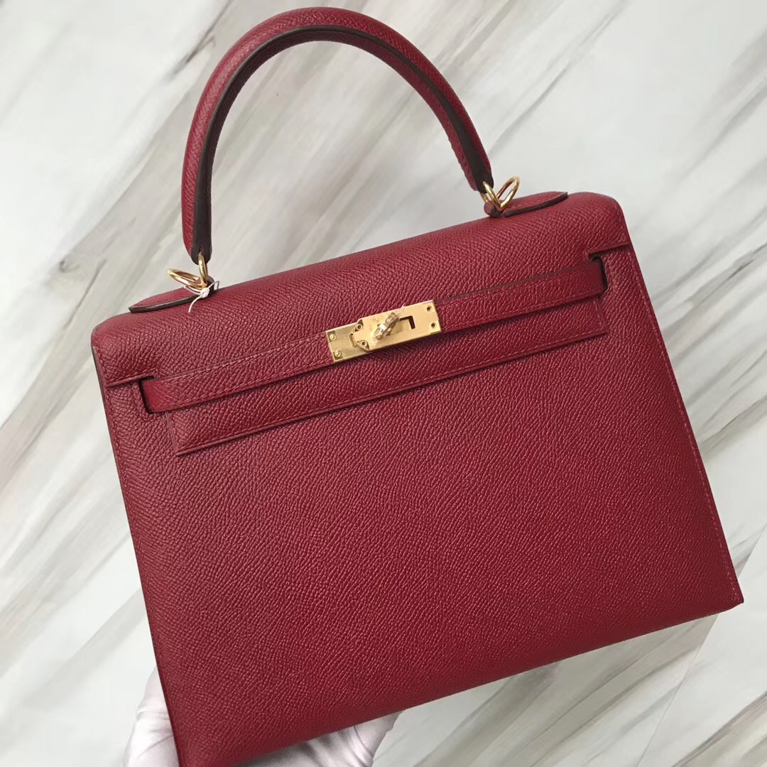 Hermès handbag Kelly 25cm K1石榴紅 Rouge grenat Epsom