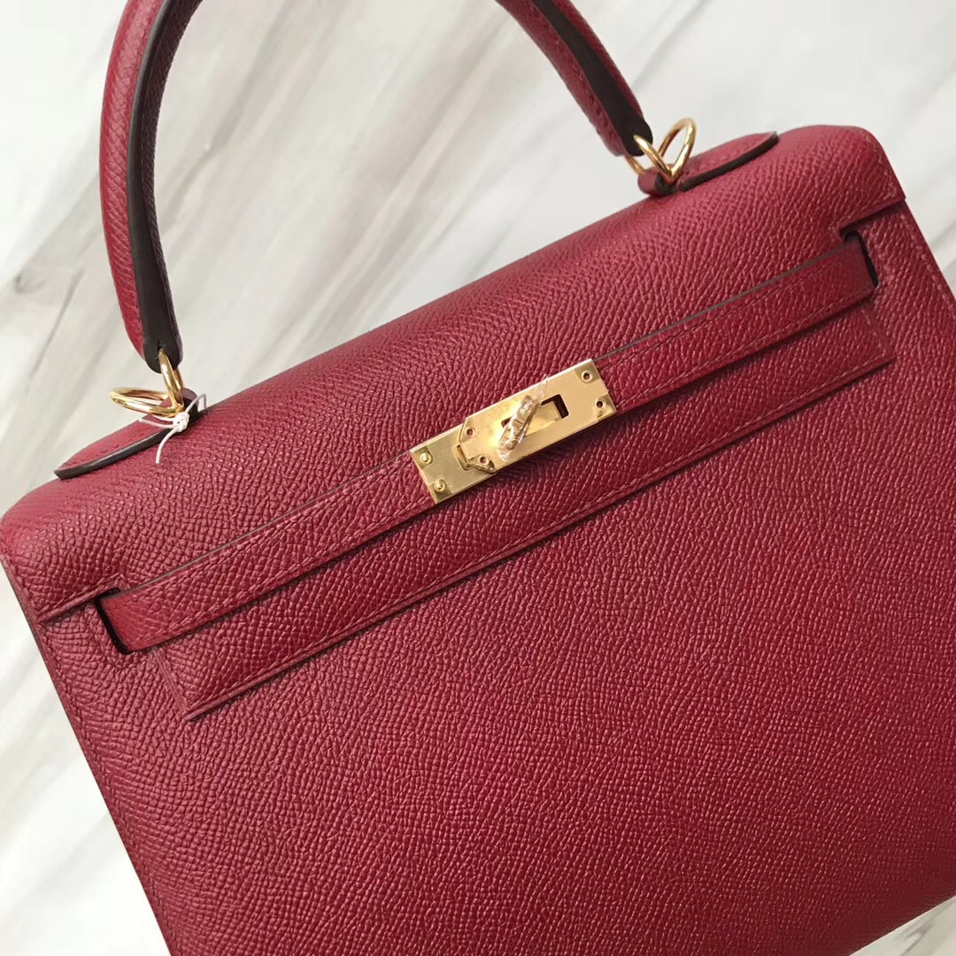 Hermès handbag Kelly 25cm K1石榴紅 Rouge grenat Epsom