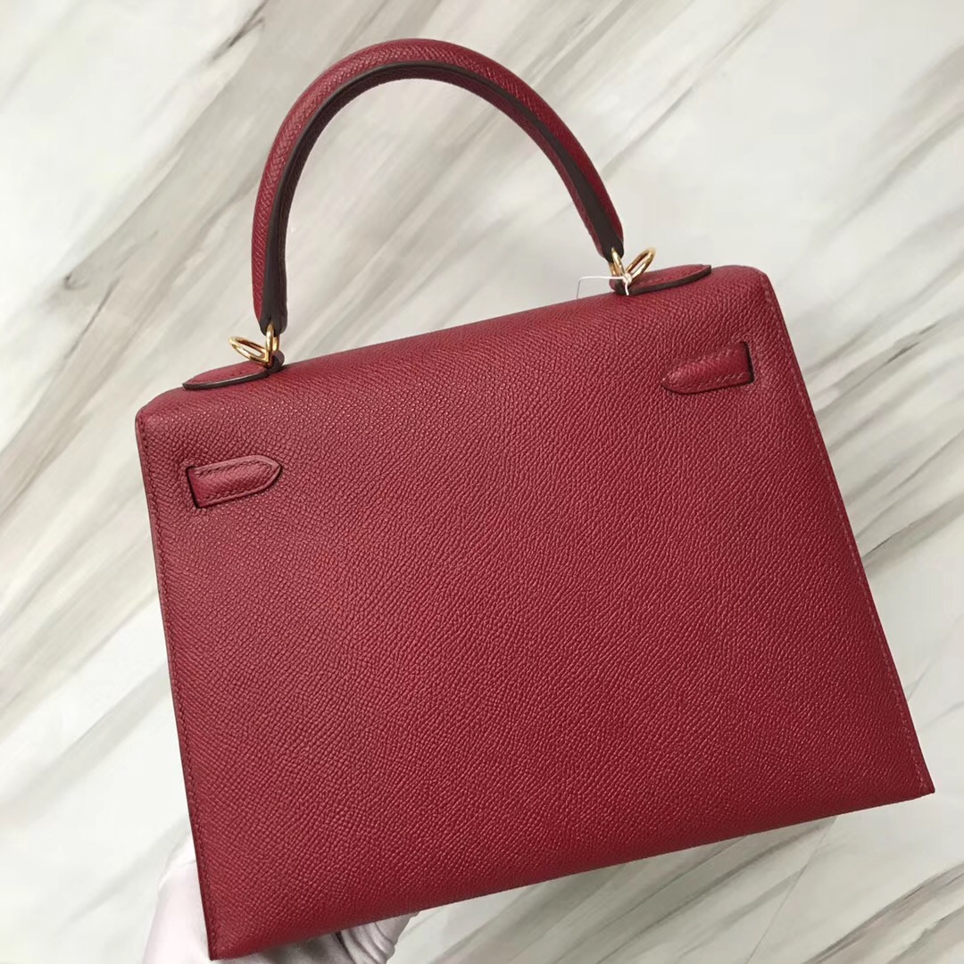 Hermès handbag Kelly 25cm K1石榴紅 Rouge grenat Epsom