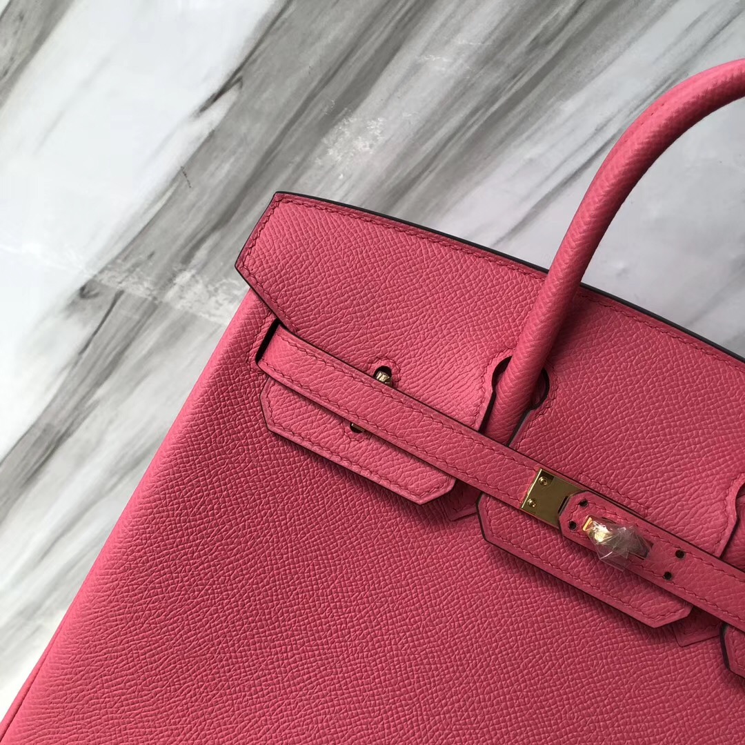 Hermès HSS Birkin 25cm 8W新唇膏粉Rose azalee 4Z海鷗灰Blue Mouette