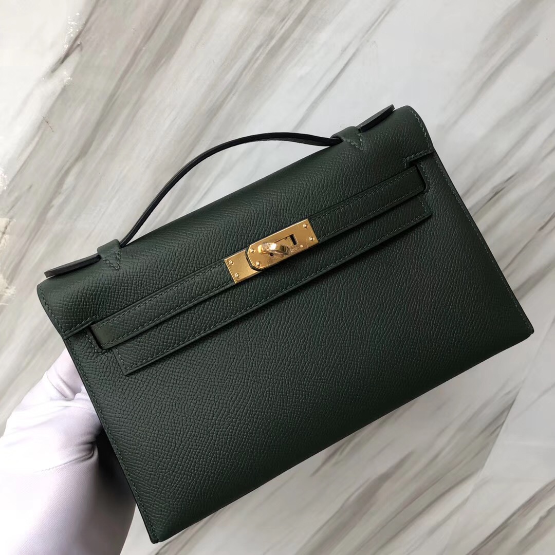 Hermes mini kelly 壹代 pochette 2Q英國綠 Vert Anglais