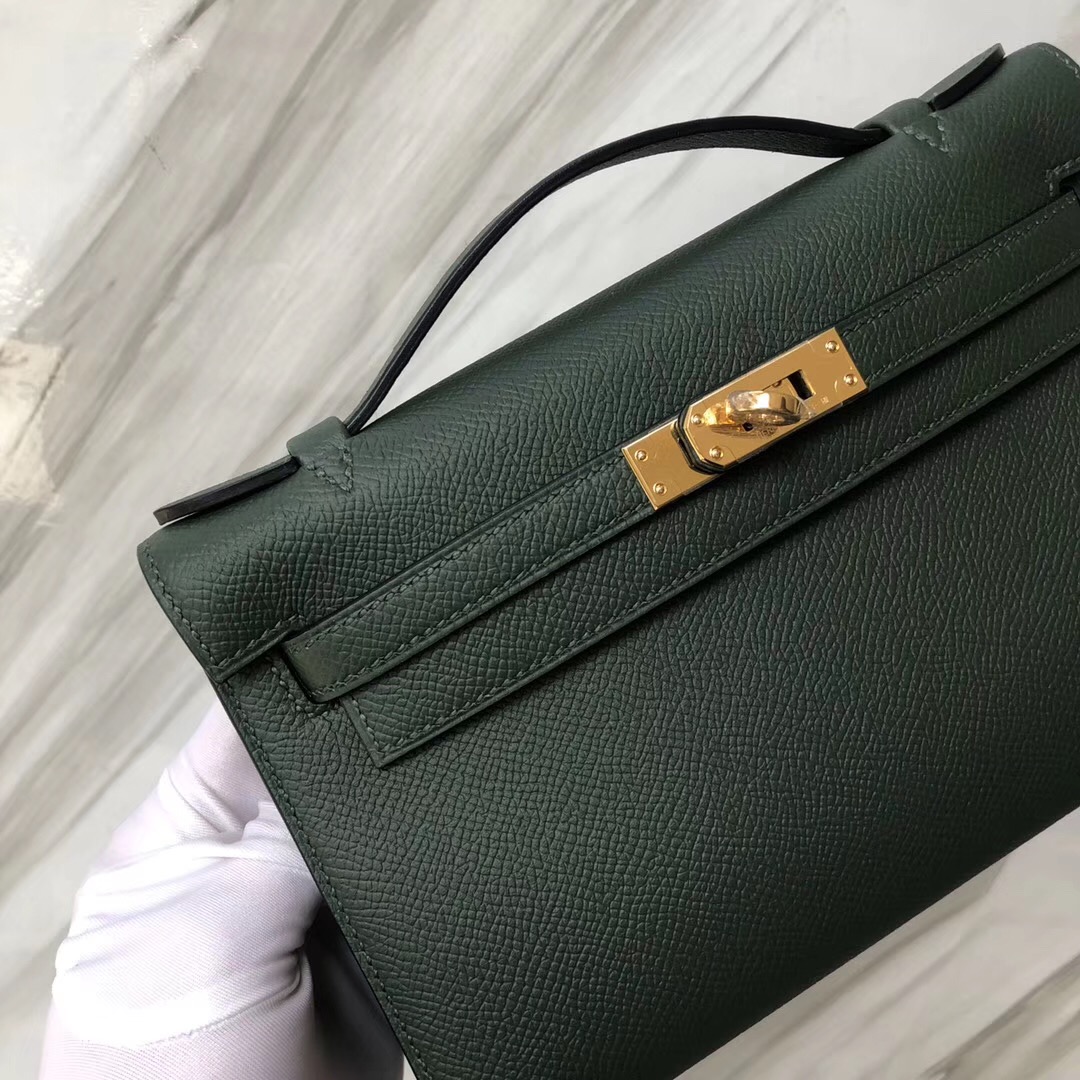 Hermes mini kelly 壹代 pochette 2Q英國綠 Vert Anglais